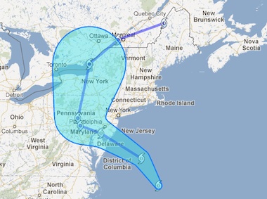 Hurricane track