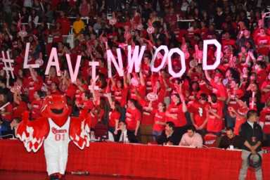 The Red Storm fans cheered for the men’s and women’s basketball teams.