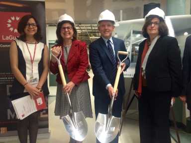 Councilman Jimmy Van Bramer joined representatives of LaGuardia Community College and CUNY, as well as faculty and students, to break ground and start the renovation and expansion of the college’s library.