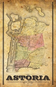 Astoria vintage map