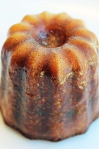 A fresh canelé pastry