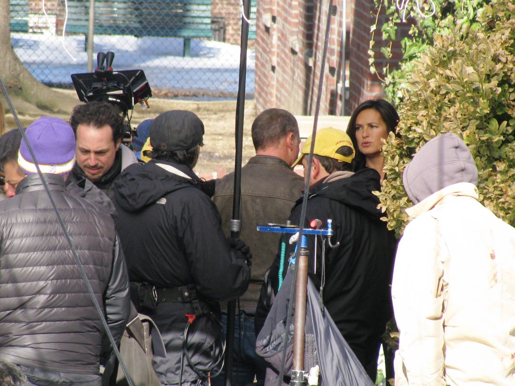 Actress Mariska Hargitay on the set of "Law & Order: SVU" in Astoria. 