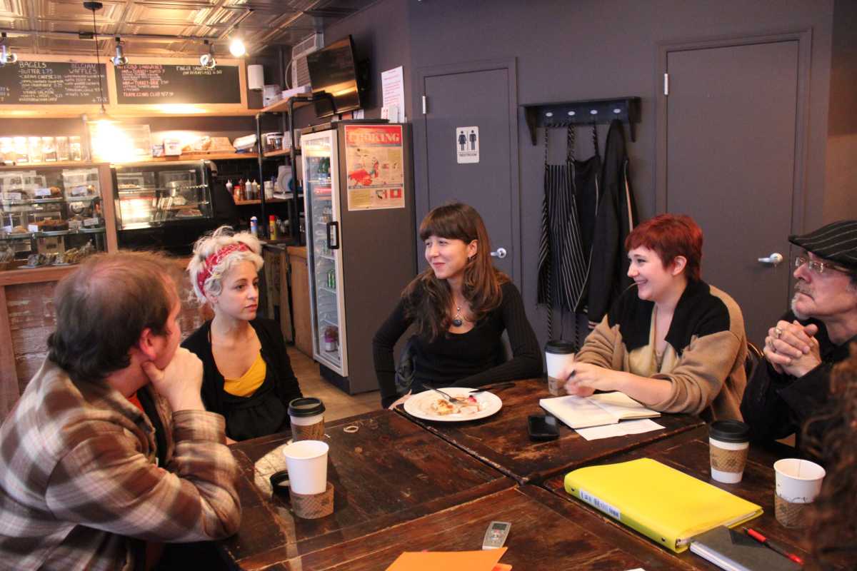 Members of the Ridgewood Artists Coalition, chaired by founder Emily Heinz, first met last year at The Spot cafe in Ridgewood.