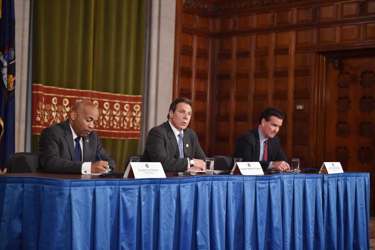 Governor Andrew Cuomo announces Close of the 2015 New York State Legislative Session at Capitol