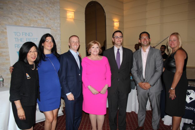 Panelists from “From Food to Fashion: What’s Trending in Queens Real Estate” (l to r) Margaret Ling, event producer Judy Sahagian, Joshua Schneps, Faith Hope Consolo, Seth Pinsky and Justin Cole.