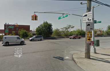 A woman was struck and killed by a tractor-trailer in Sunnyside on Wednesday morning.