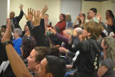 Residents voiced their concerns at a meeting in Sunnyside over a proposed 10-story affordable housing development.