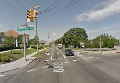 An MTA bus crashed into two parked cars and a metal fence on Saturday after trying to avoid a car driving toward it.