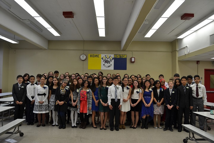 Sixty-five students from P.S./I.S. 119 in Glendale were inducted into the National Junior Honor Society on Friday, Dec. 11.