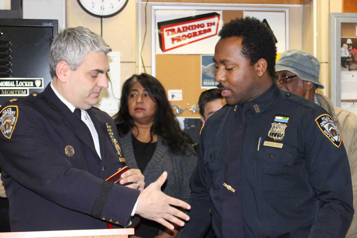 Officer Justin Hubbard was one of the officers in the 109th Precinct who was awarded "Cop of the Month" for his work in apprehending a Flushing groper targeting teens.