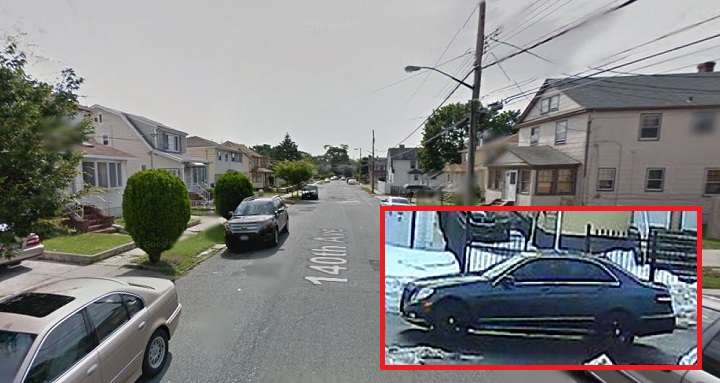 Police are looking for the getaway car involved in a shooting on 140th Avenue in Laurelton on Jan. 26.