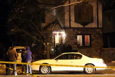 Cops are investigating the murder of a 57-year-old man at this Flushing home on Friday night.