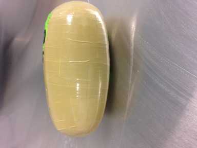 This vaginal insert recovered from a Queens woman at JFK Airport was found to contain a half-pound of cocaine, according to authorities.