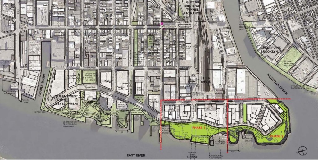 The school will be built on parcel F. 