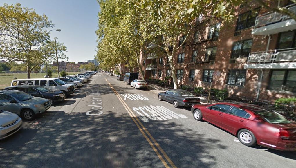 The section of Colden Street in Flushing where a 68-year-old man was viciously beaten last week.