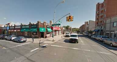 A 50-year-old man was shot to death near this Flushing intersection on Wednesday night.
