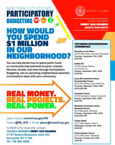 Van Bramer launches third season of participatory budgeting