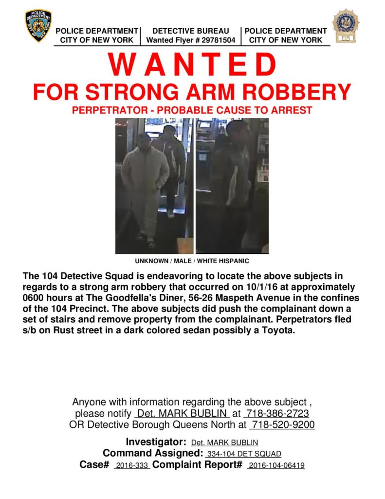 Flyer courtesy of NYPD