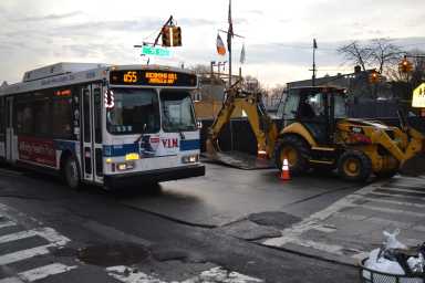 Ongoing construction at the corner of Myrtle and Cooper avenues in Glendale.