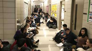 Students protest as Townsend begins search for new principal