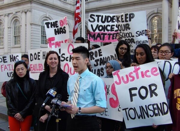 Townsend students rally at City Hall to oust interim principal