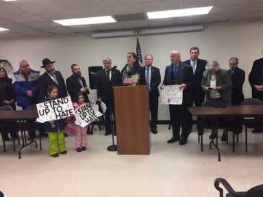 Councilman Vallone holds rally to condemn hate crimes