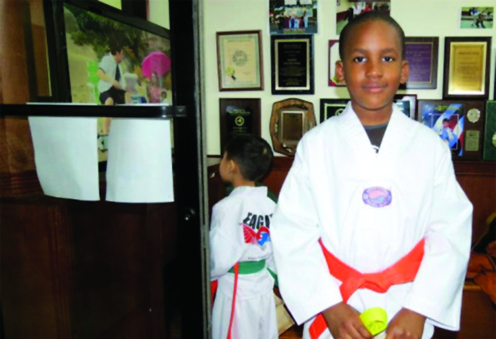 A photo of Jerry Kenmoe from taekwondo class.
