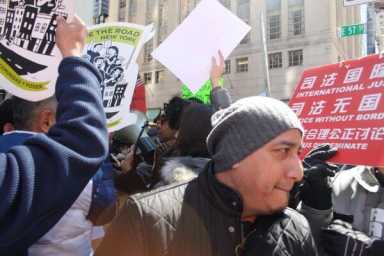 Tom Cat Bakery workers protest at Trump Tower