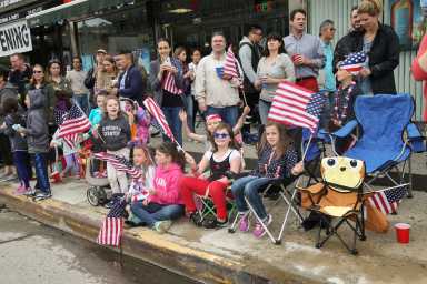 Kids enjoying the Little Neck-Douglaston Memorial Day Parade on May 29.
