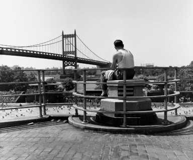 Titled "Astoria pool overlook," this photo was taken by Larson in 1953.
