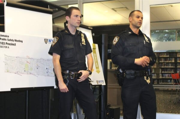 Jamaica residents, police meet at Queens Library