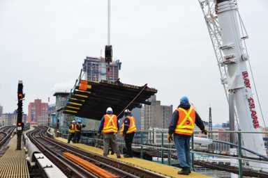 Track work similar to this will take place in Ridgewood on Thursday and Friday.