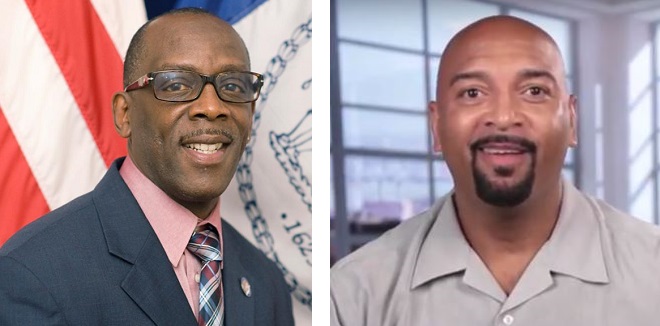 City Councilman I. Daneek Miller (left) and Anthony Rivers