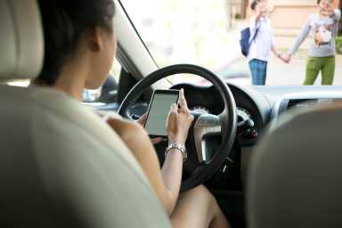 distracted driving in a school zone