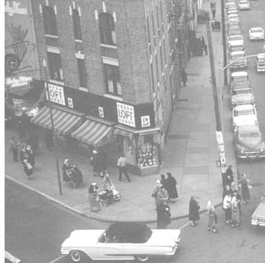 The Loft Candy Store, as photographed in 1959, was located on the northeast corner of Myrtle Avenue at Onderdonk Avenue in Ridgewood.