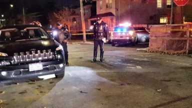 Police on the scene of a hit-and-run incident in Whitestone on Nov. 23.