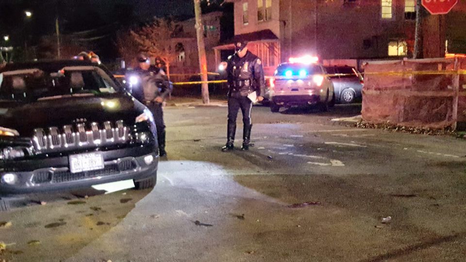 Police on the scene of a hit-and-run incident in Whitestone on Nov. 23.