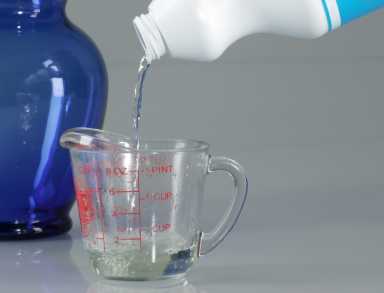 A cup of bleach