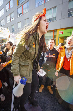 Thousands of Queens students join national protest against gun violence