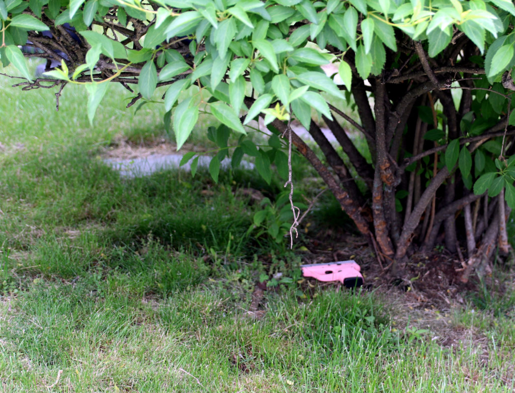 The pink weapon found following a deadly shooting in Ozone Park on May 28.