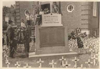 A Memorial Day ceremony outside American Legion Post 118 in Woodhaven