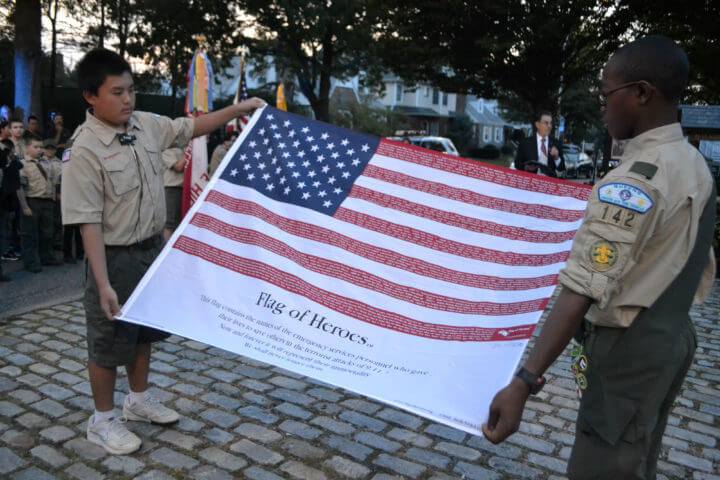 The Bayside Hills 9/11 memorial service in 2017 (File photo/QNS)