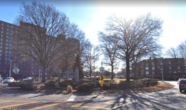 The traffic circle at the corner of 188th Street and 64th Avenue in Fresh Meadows