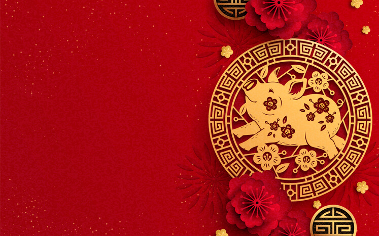 Happy Year Of The Pig design