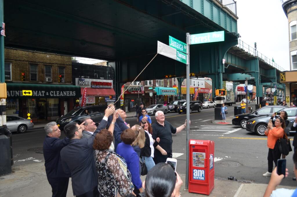 The 2018 street renaming for Maria Thomson in Woodhaven.