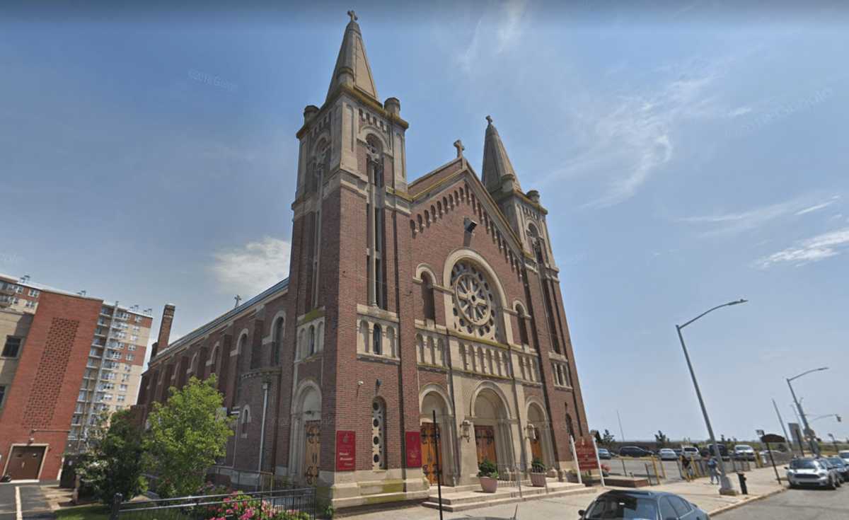 The exterior of St. Rose of Lima Church in Rockaway Beach
