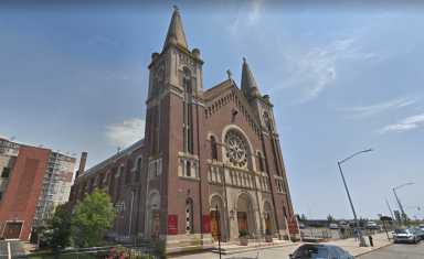The exterior of St. Rose of Lima Church in Rockaway Beach