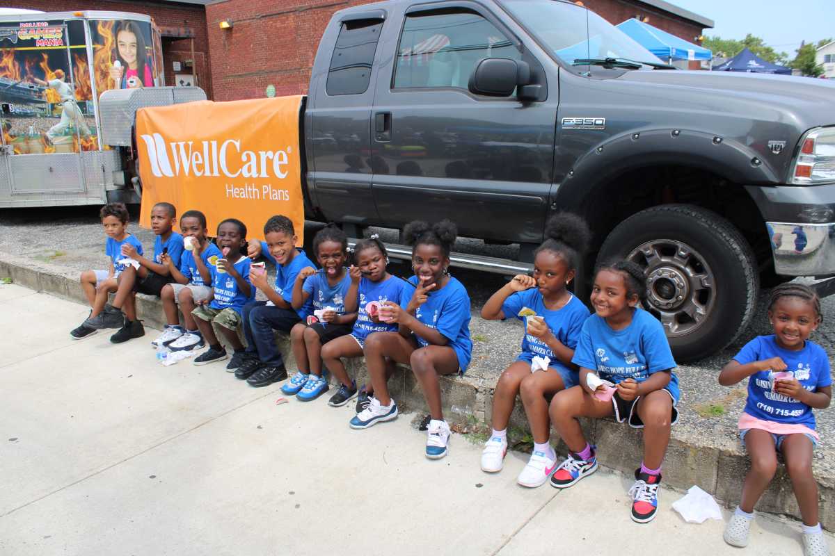 Summer campers having fun at the fair