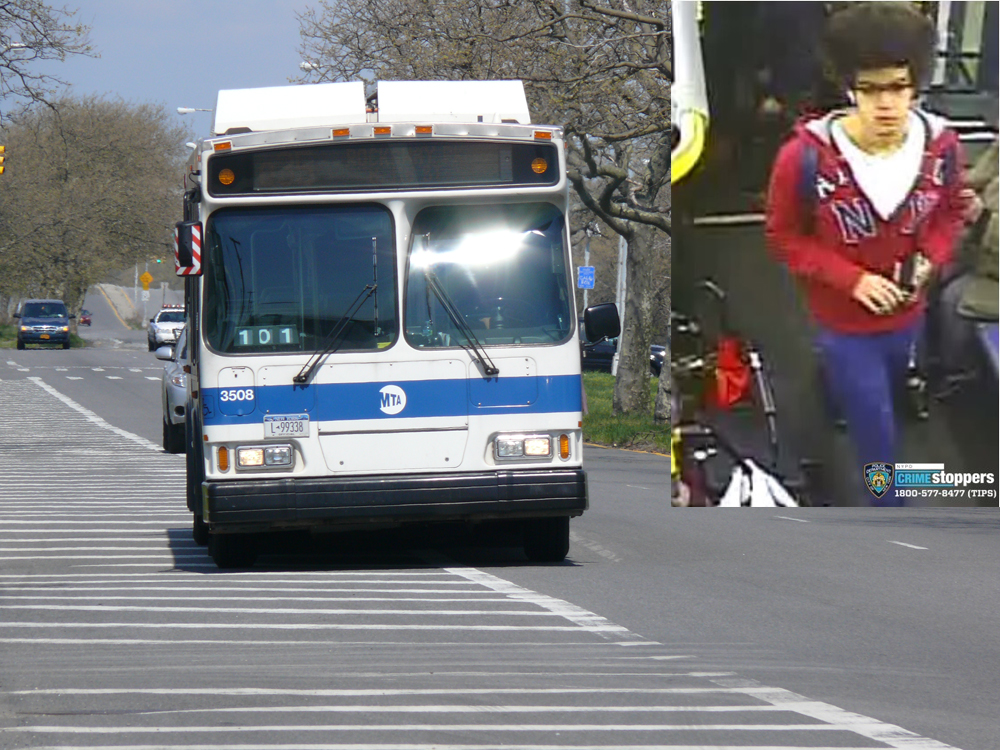 110 forcible touching Q35 bus