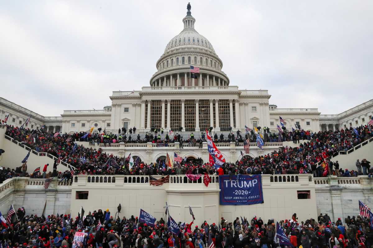 Supporters of U.S. President Donald Trump gather in Washington